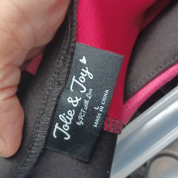 Jolie & Joy Faux Suede Patchwork Raw Hem Side Zip Mini Skirt, Jr sz L - Picture 4 of 6